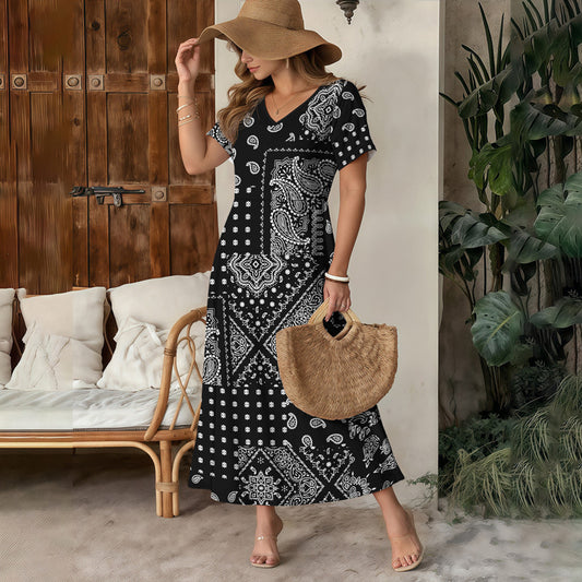 Stylish Casua And Chic 3Dprinted Maxi Skirt For Work Or Everyday Wear