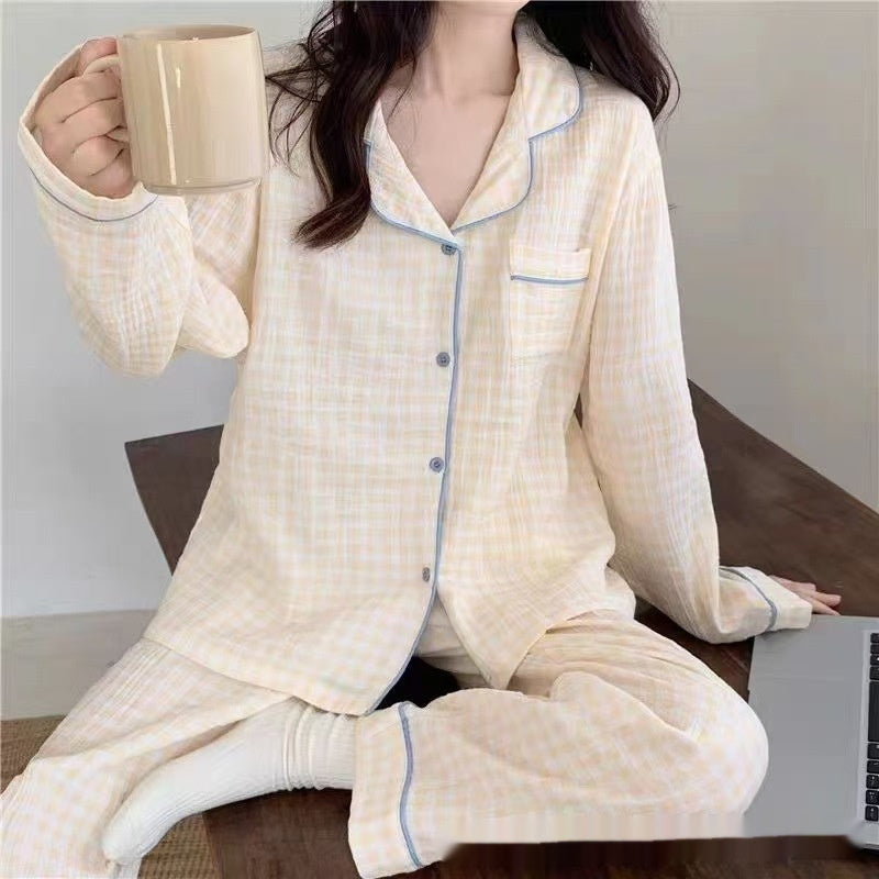 Women's Long Sleeve Pajama Cardigan Lounge Set