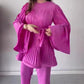 New pleated loose spring fashionable temperament pants set with feminine design