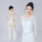 Ballet Long-sleeve Off-shoulder Outerwear Practice Suit Bodywear Set