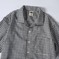 Checkered Cuban Collar Short Sleeve Shirt Men's Relaxed Cool Casual Dress Shirt