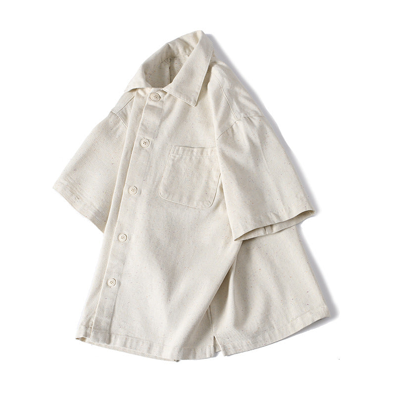 Short Sleeve Shirt with Patch Pocket Design