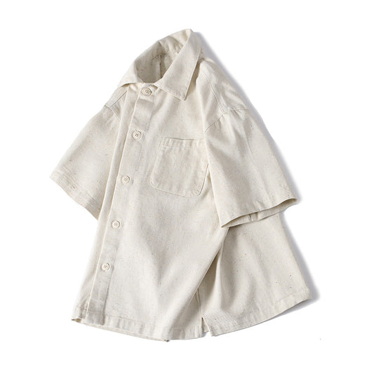 Short Sleeve Shirt with Patch Pocket Design