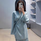 Crossover Sleepwear Waist-Cinching Sheer Spring Dress Set for Women New Fashion with Tie-Up Detail
