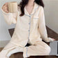 Women's Long Sleeve Pajama Cardigan Lounge Set