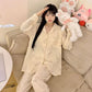 Women's Long Sleeve Pajama Cardigan Lounge Set