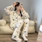 Women's Long Sleeve Pajama Cardigan Lounge Set