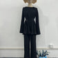 New pleated loose spring fashionable temperament pants set with feminine design