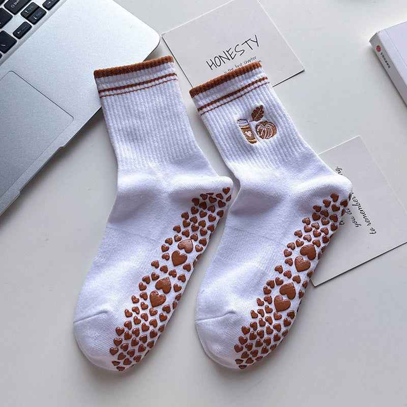 White yoga socks for women and adults