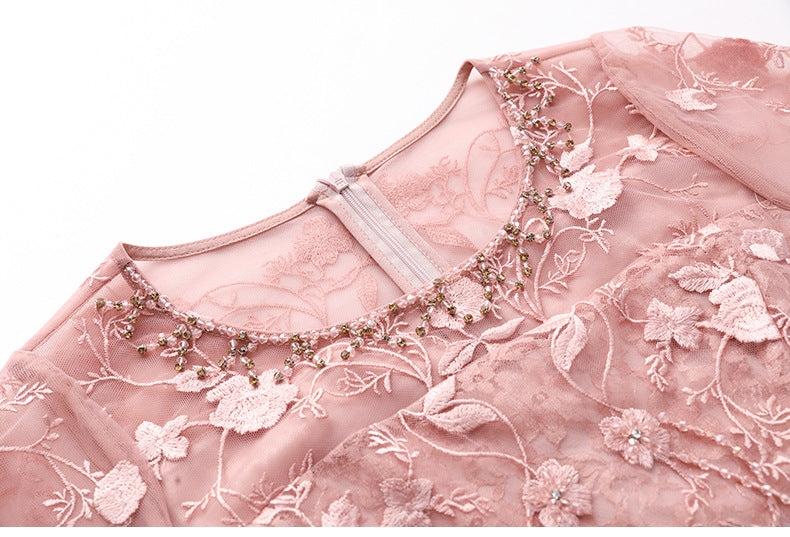 Formal Occasion Delicate Nailed Diamond Long Dress