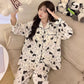 Women's Long Sleeve Pajama Cardigan Lounge Set