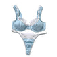 Pure Desire Lace Flower High-Quality Three-Piece Sexy Underwear Set