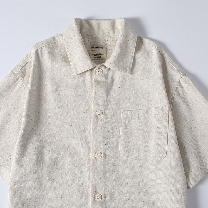 Short Sleeve Shirt with Patch Pocket Design
