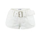 Belt denim shorts