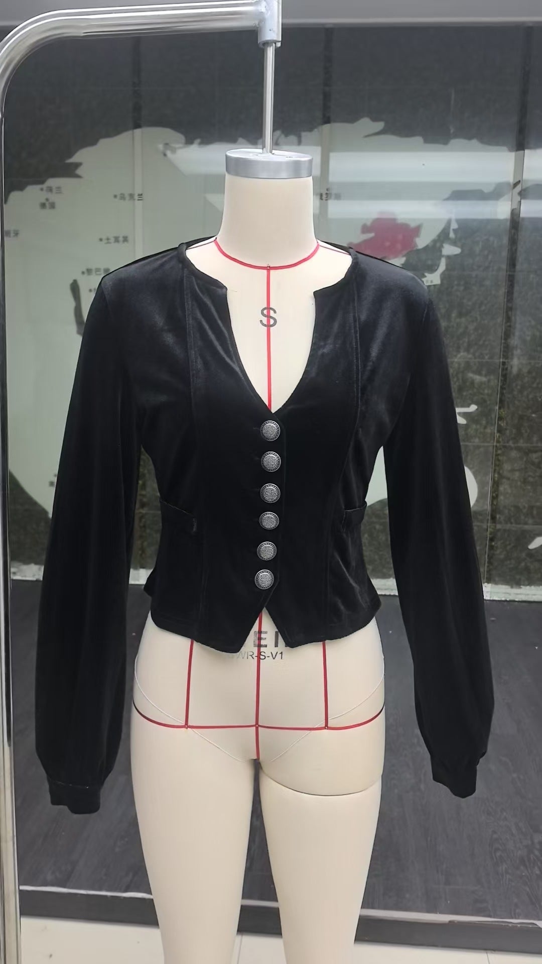 V-neck Single-breasted Designversatile For Everyday Wear Commuting