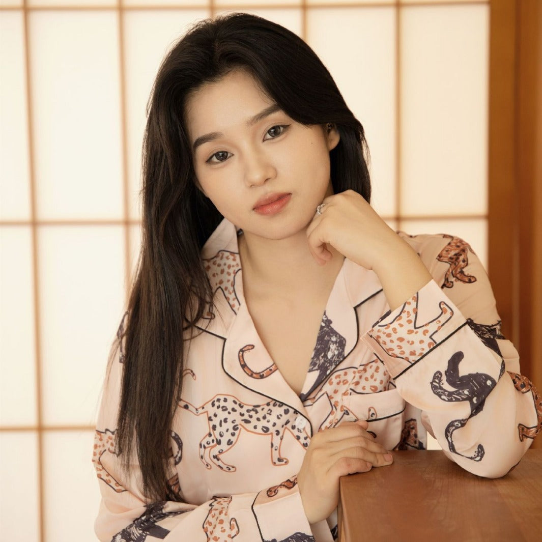 Women's High-grade Light Luxury Ice Silk Pajamas