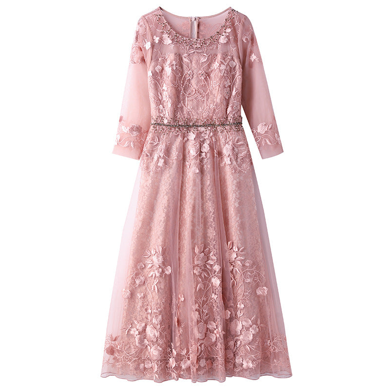 Formal Occasion Delicate Nailed Diamond Long Dress