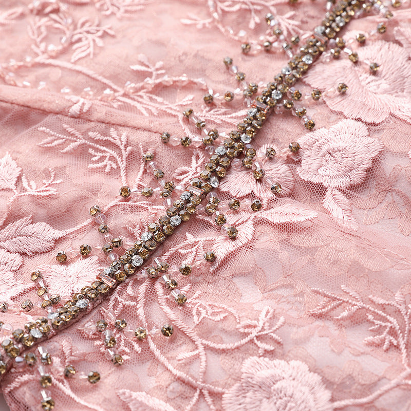 Formal Occasion Delicate Nailed Diamond Long Dress