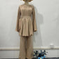 New pleated loose spring fashionable temperament pants set with feminine design
