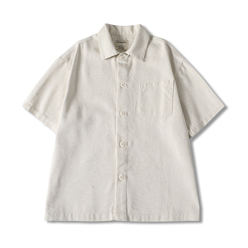 Short Sleeve Shirt with Patch Pocket Design