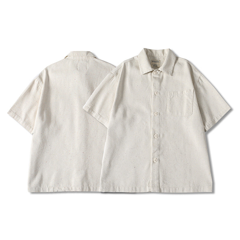 Short Sleeve Shirt with Patch Pocket Design
