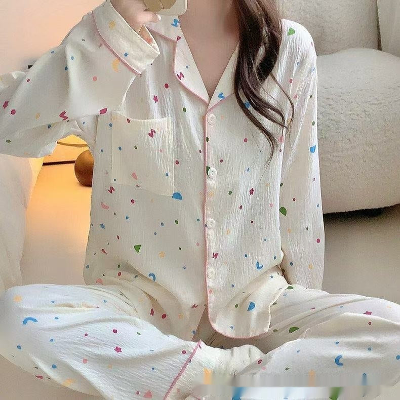Women's Long Sleeve Pajama Cardigan Lounge Set