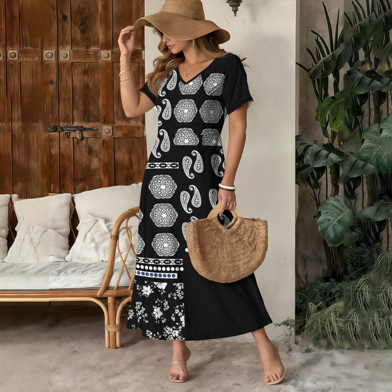 Stylish Casua And Chic 3Dprinted Maxi Skirt For Work Or Everyday Wear