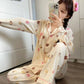 Women's Long Sleeve Pajama Cardigan Lounge Set