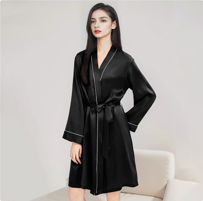 Women's High-end Mulberry Silk Luxury Home Silk Robe
