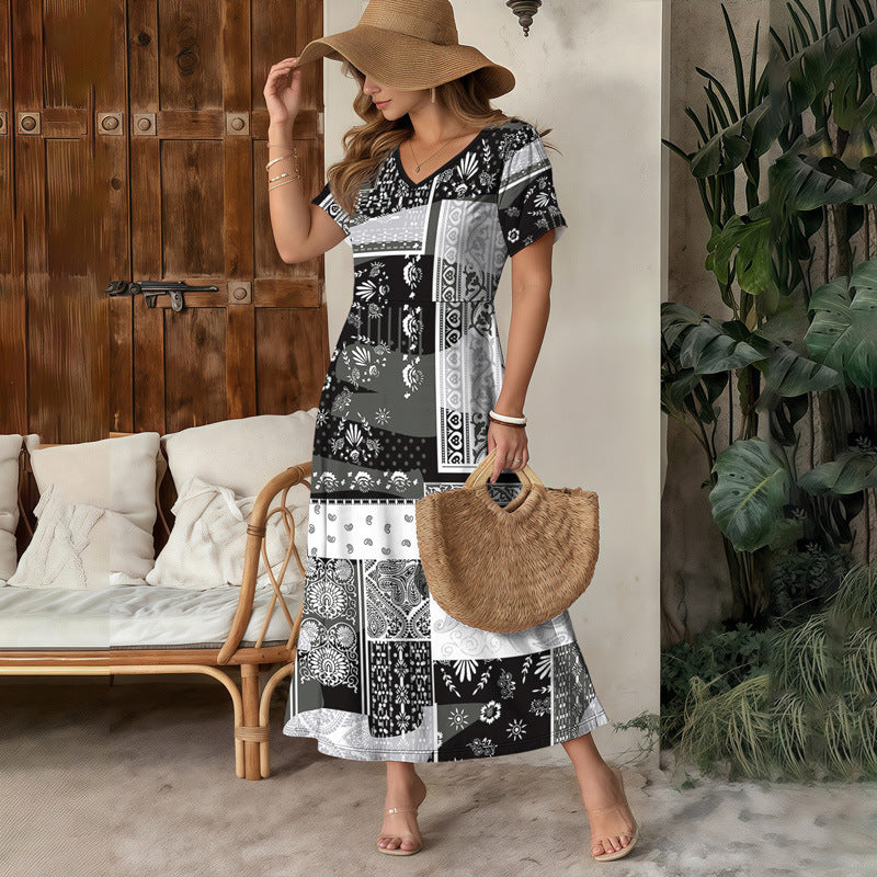 Stylish Casua And Chic 3Dprinted Maxi Skirt For Work Or Everyday Wear