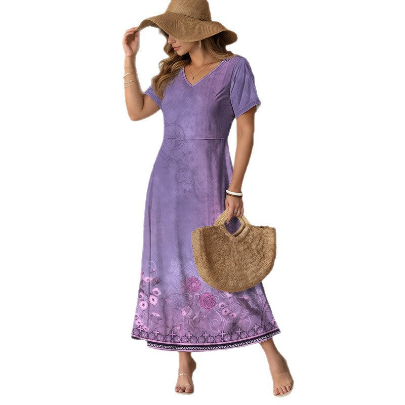 Stylish Casua And Chic 3Dprinted Maxi Skirt For Work Or Everyday Wear