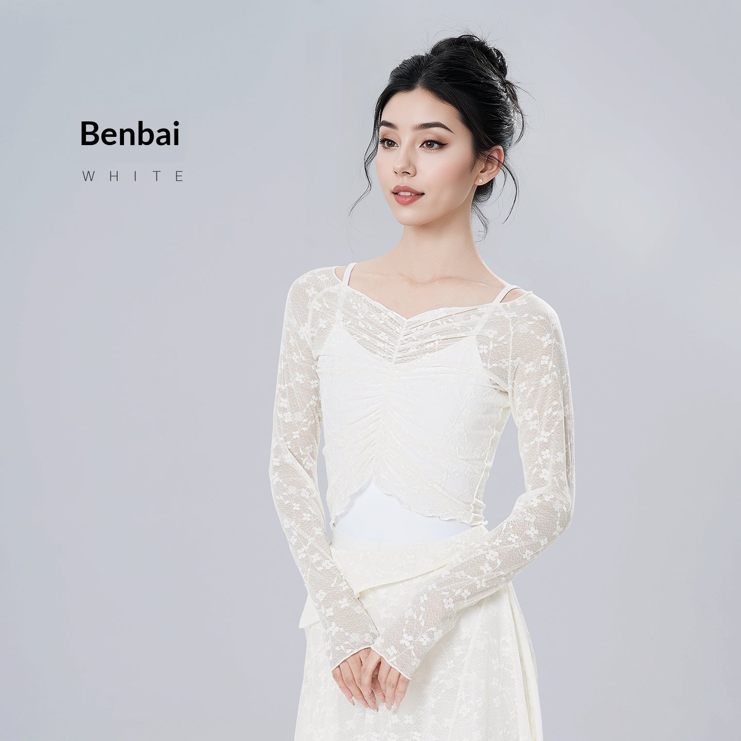 Ballet Long-sleeve Off-shoulder Outerwear Practice Suit Bodywear Set