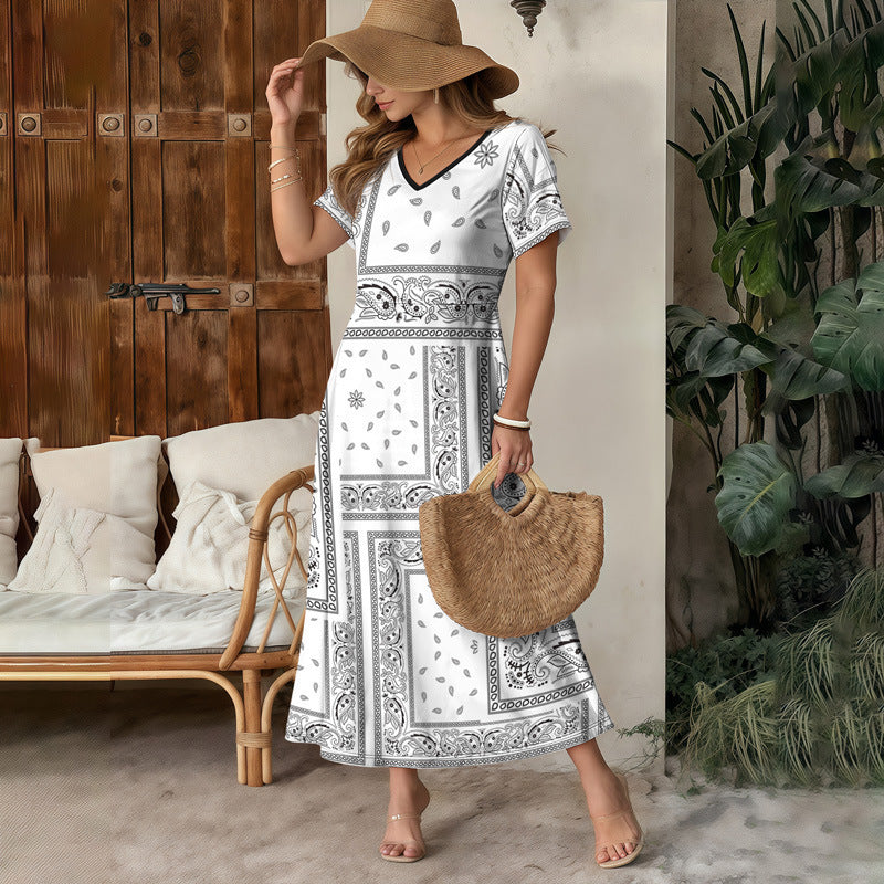 Stylish Casua And Chic 3Dprinted Maxi Skirt For Work Or Everyday Wear
